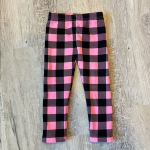 Toddler Buffalo plaid thick leggings pants size 3t
